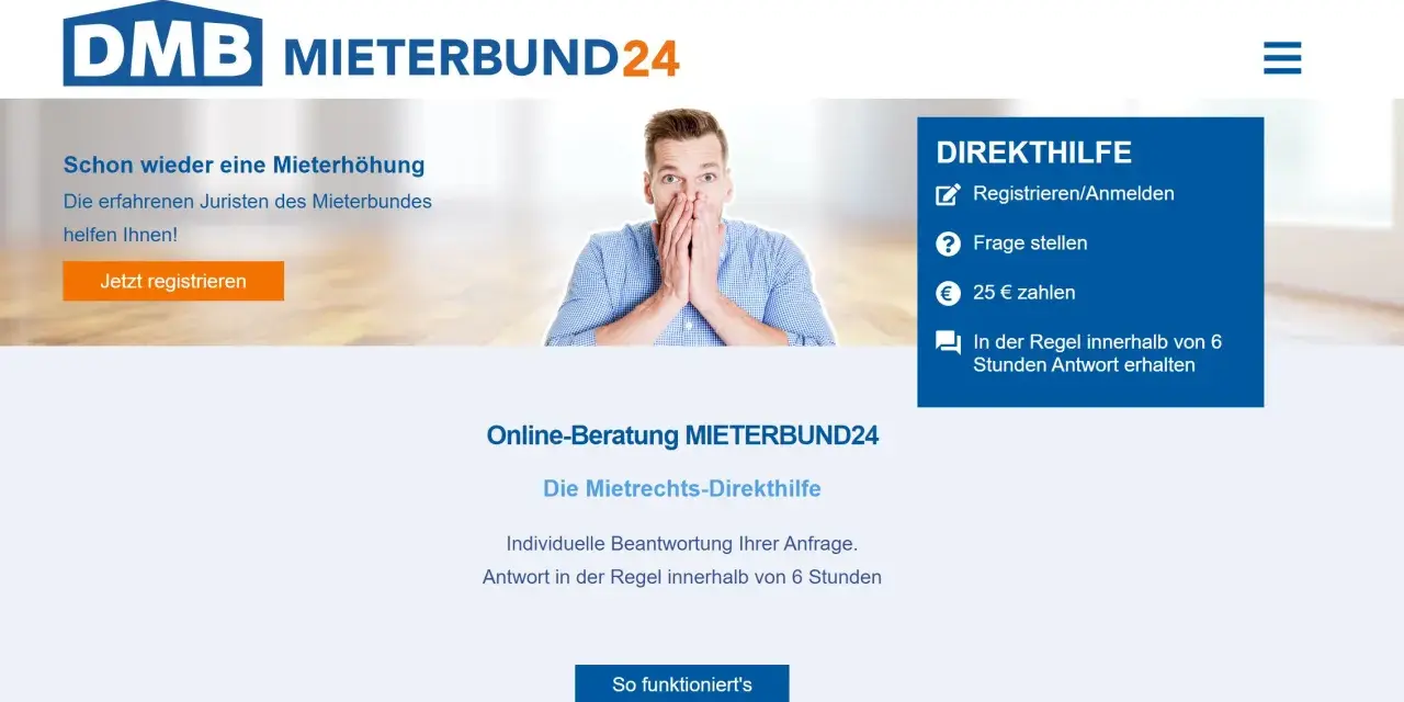 Mieterschutzbund Beratung ohne Mitgliedschaft: Juristen helfen bei Mieterhöhungen. Direkt zur Mietrechts-Direkthilfe.