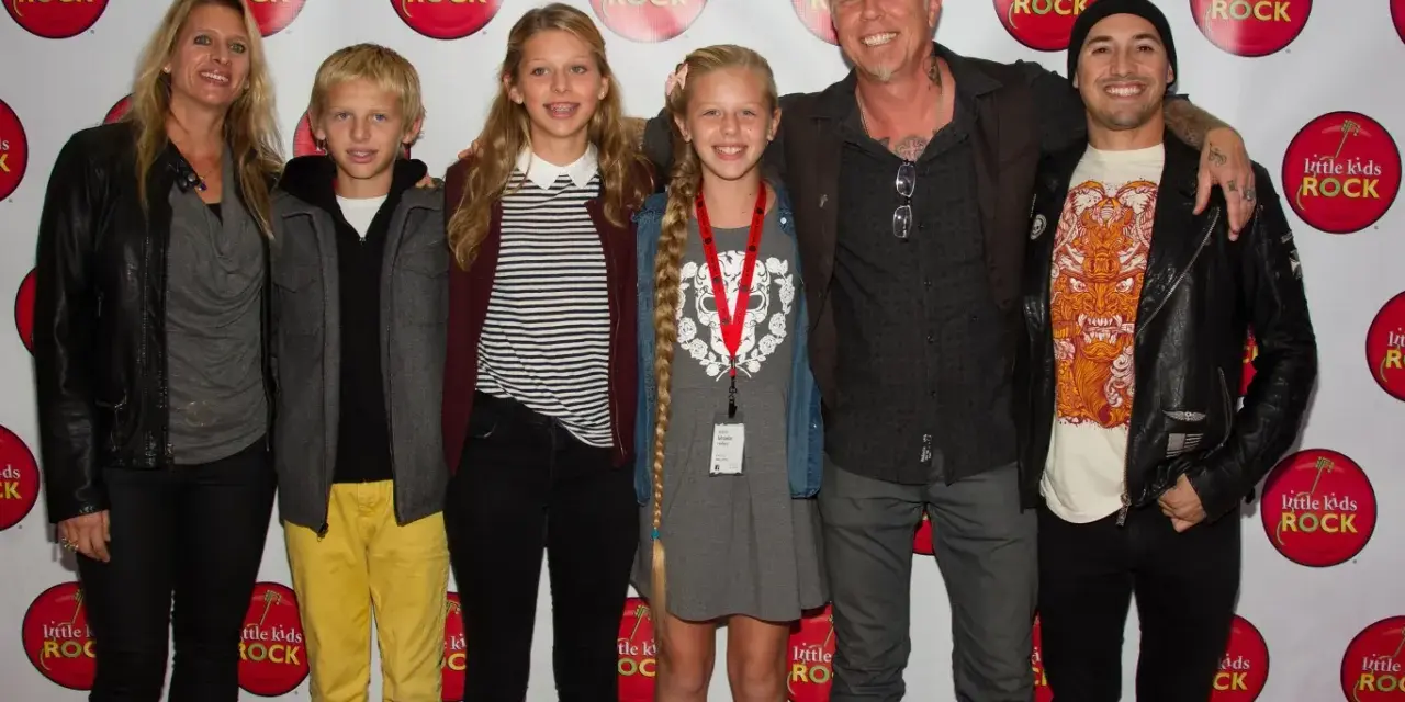 James Hetfield z rodziną i przyjaciółmi na evencie "Little Kids Rock".