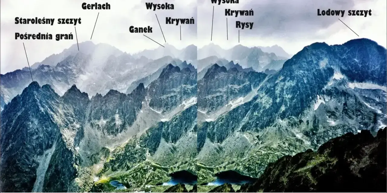 Majestatyczne szczyty w Tatrach: Gerlach, Wysoka, Krywań, Rysy, Lodowy szczyt. Widok zapiera dech w piersiach.