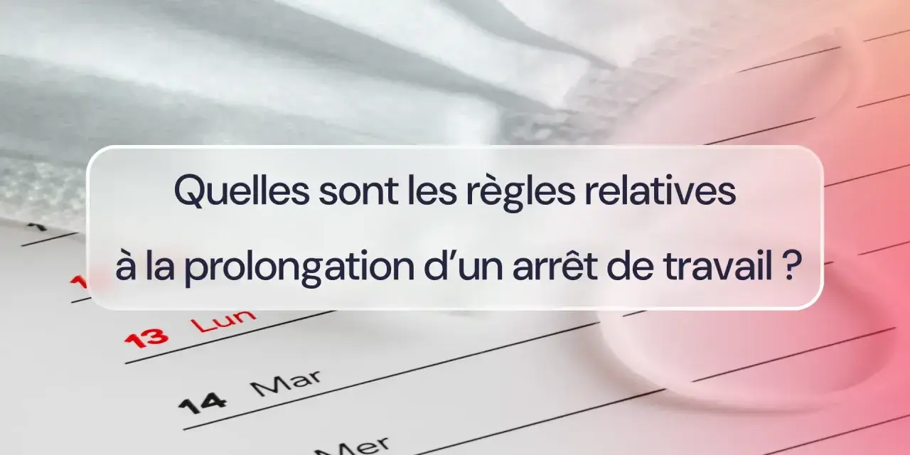 Masque médical et calendrier. Le texte interroge sur la prolongation d'un arrêt de travail, notamment après une inaptitude.
