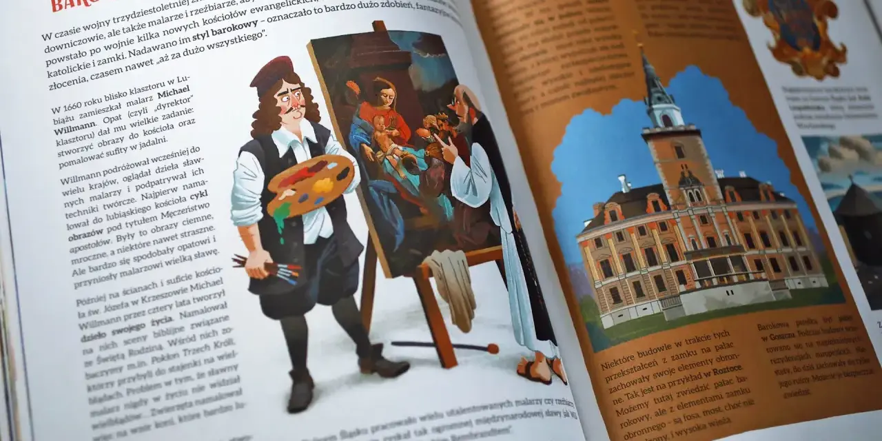 Barokowe dzieła architektury i sztuki Dolnego Śląska. Malarz Michael Willmann tworzył wspaniałe obrazy.