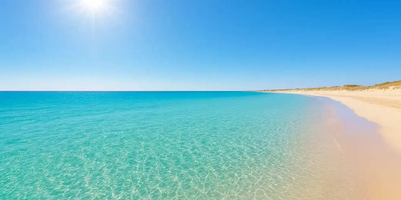 Spiagge di Santa Maria di Leuca: acque cristalline e sabbia dorata sotto un sole splendente. Un paradiso per rilassarsi.