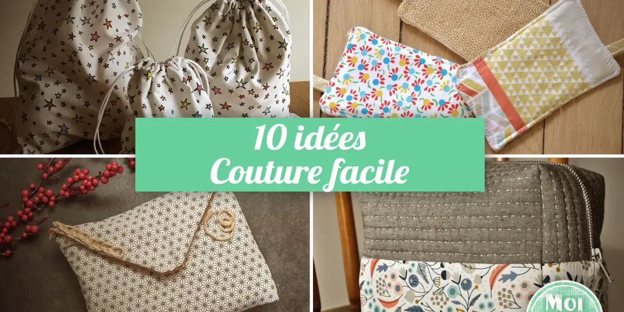 Sacs à cordon, trousses et pochettes : 10 idées couture facile pour des créations originales.
