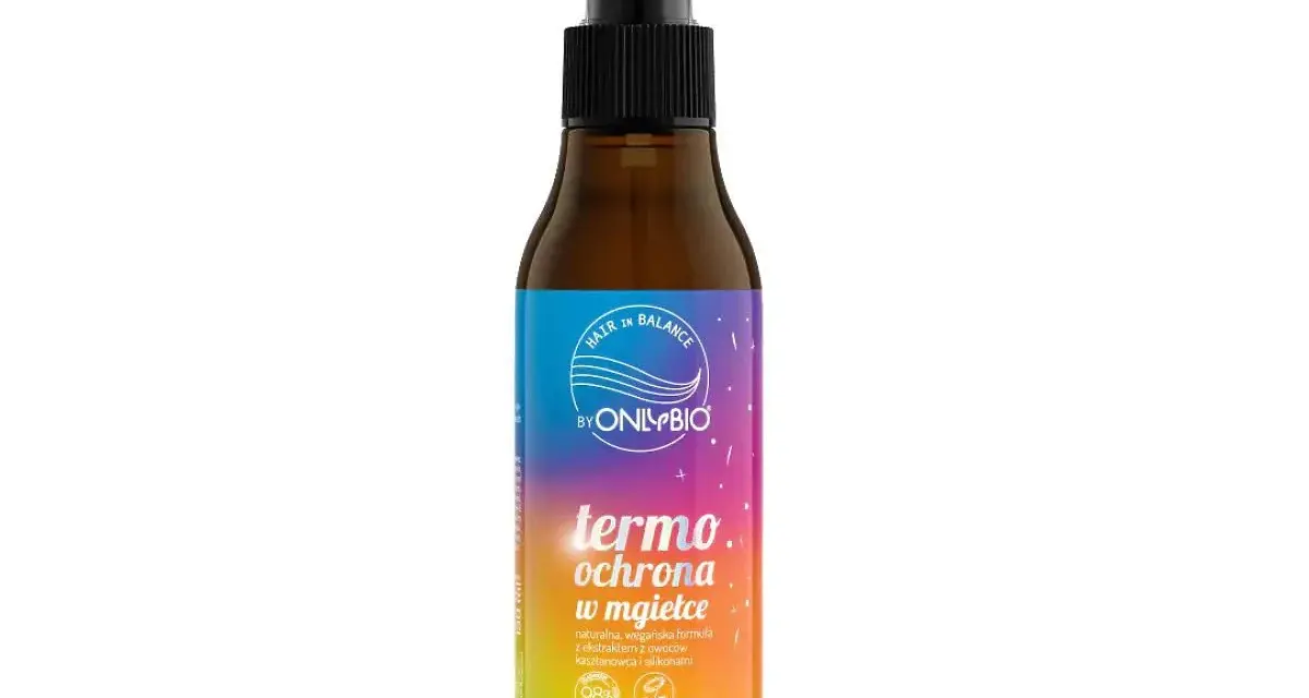 Termoochrona do włosów w mgiełce, naturalna formuła z ekstraktem z kasztanowca. Idealna do stylizacji na gorąco.