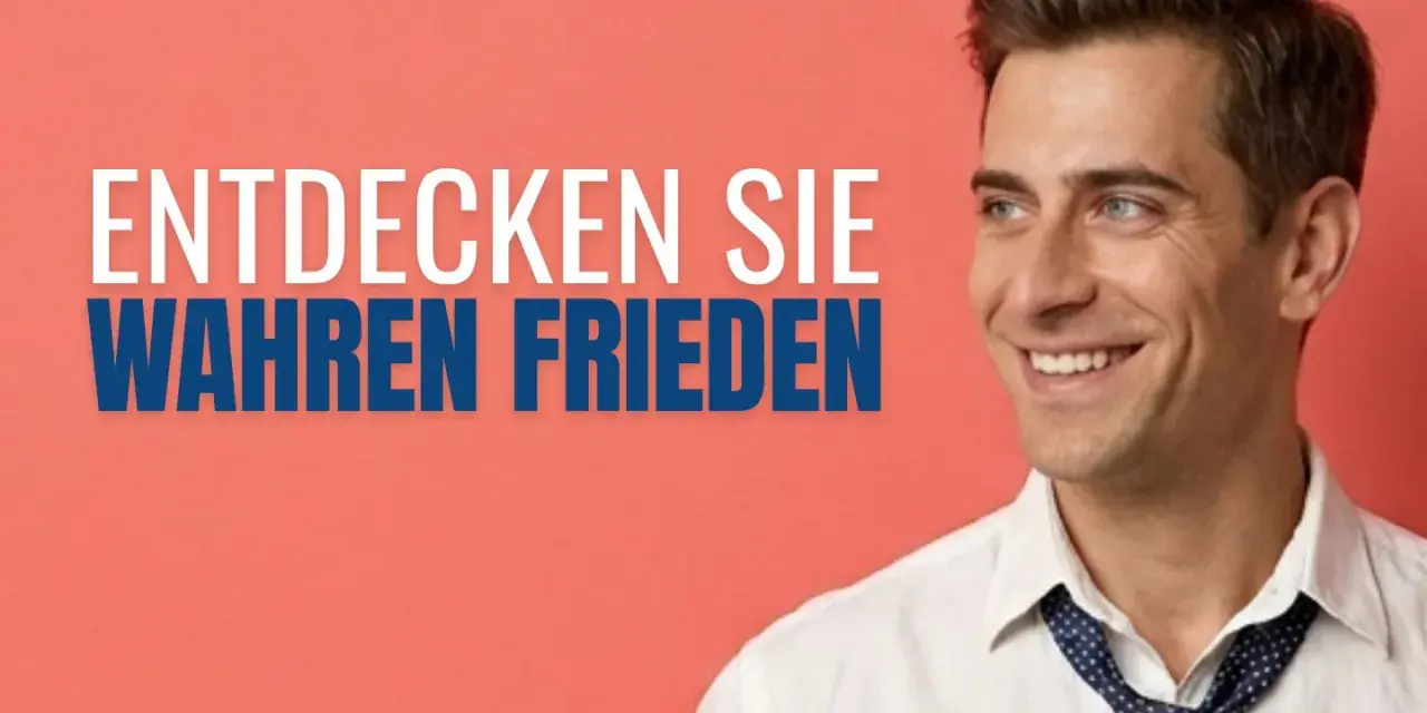 Ein Mann mit einem Lächeln lädt dazu ein, wahren Frieden zu entdecken.