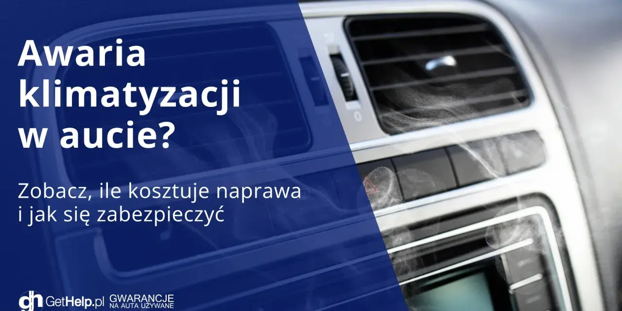 Widok na kratkę nawiewu klimatyzacji samochodowej z białymi smugami, sugerującymi chłodne powietrze.