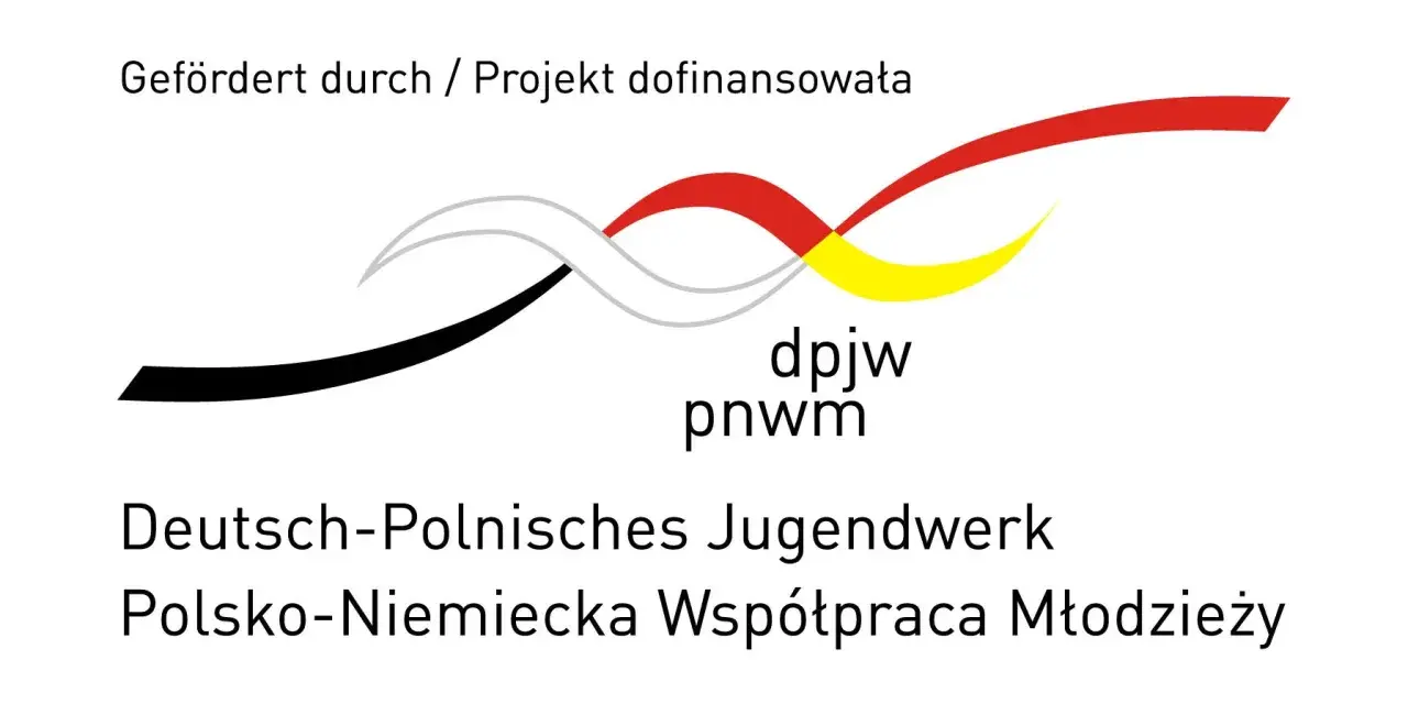 Logo Deutsch-Polnisches Jugendwerk, wspierające polsko-niemiecką szkołę.