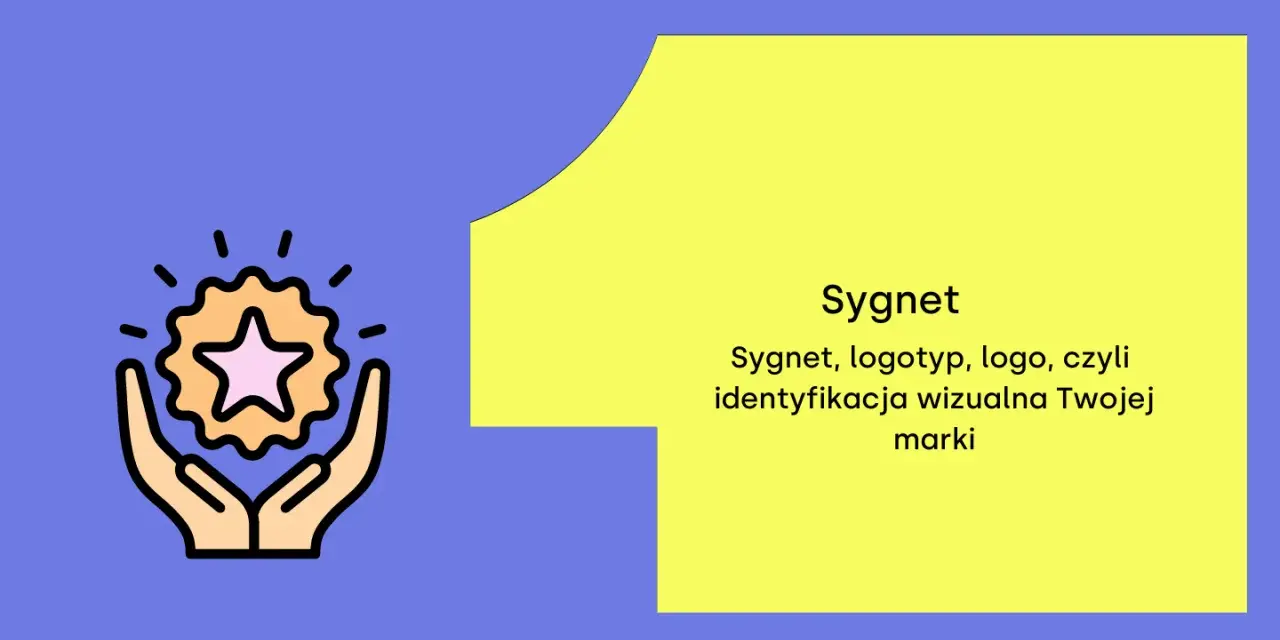 Znak graficzny: dłonie trzymające gwiazdę, symbolizującą sygnet i identyfikację wizualną marki.