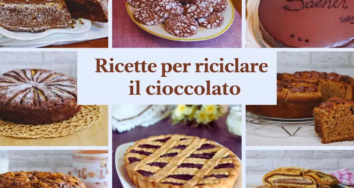 Collage di dolci al cioccolato: torte, biscotti e crostata. Idee creative su cosa fare con il cioccolato avanzato per deliziare tutti.