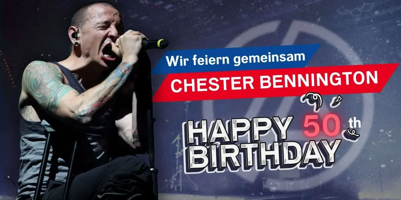 Chester Bennington singt mit voller Leidenschaft. Wir feiern seinen 50. Geburtstag!