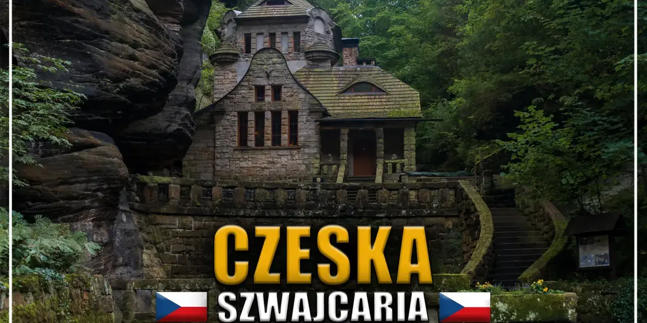 Kamienny zamek w otoczeniu skał i lasu, przypominający baśniową scenerię. To malownicza czeska saksonia, gdzie natura splata się z architekturą.