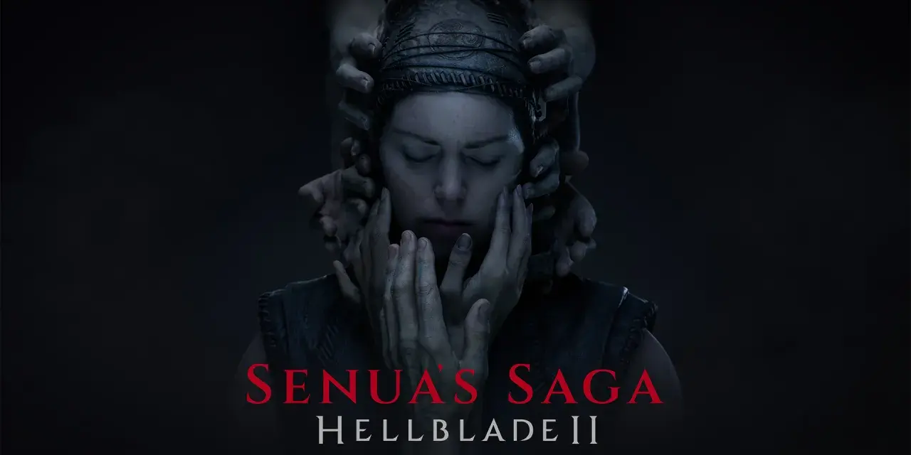Senua, con los ojos cerrados y rodeada por manos que la sujetan, se prepara para su viaje en Hellblade 2.