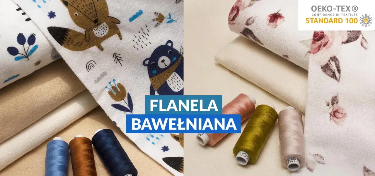 Flanela bawełniana z uroczymi zwierzątkami i kwiatami, idealna do szycia. Sprawdź, co to jest flanela!