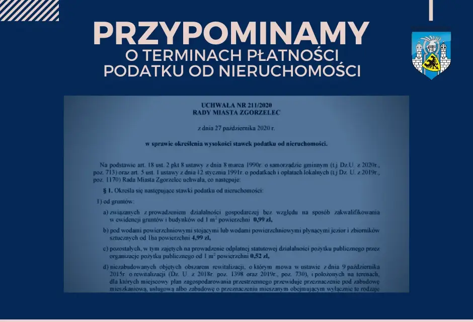Podatek od nieruchomości 2026: terminy płatności, zasady, jak zapłacić
