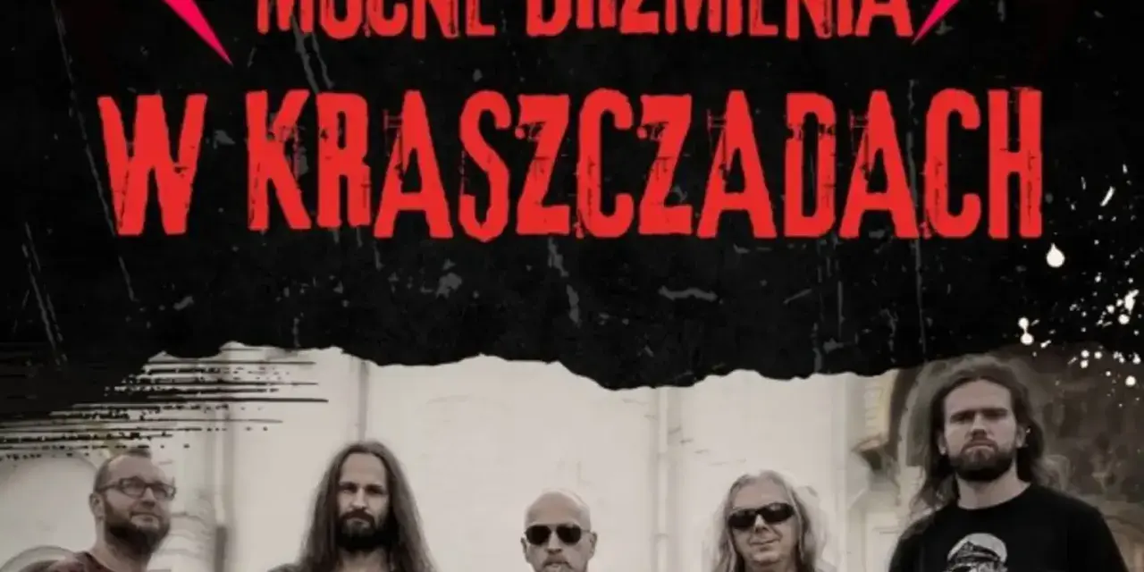 Zespół Turbo gotowy na mocne brzmienia w Kraszczadach. Pięciu mężczyzn w rockowym stylu.