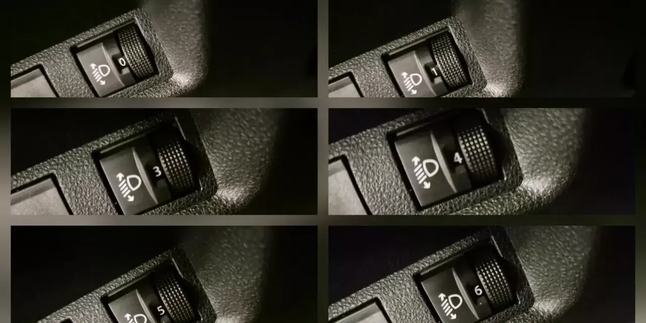 Pokrętła do regulacji świateł w samochodzie: 0, 1, 3, 4, 5, 6. Dowiedz się, jak ustawić światła.