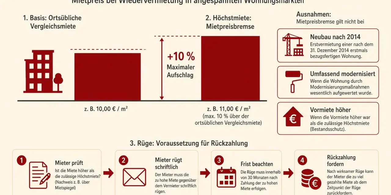 Die Mietpreisbremse in Essen schützt Mieter vor zu hohen Mieten bei Wiedervermietung. Sie begrenzt die Miete auf 10% über der ortsüblichen Vergleichsmiete.