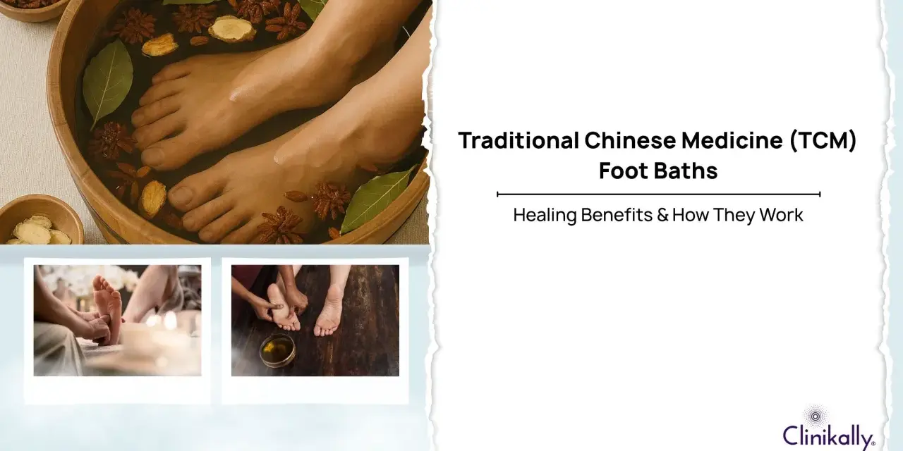 A relaxing foot detox bath with herbs and spices. Learn about TCM foot baths and their healing benefits.