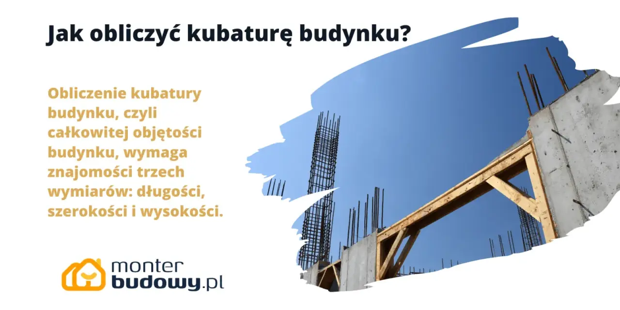 Obliczanie kubatury budynku wymaga znajomości jego wymiarów. Widoczna konstrukcja betonowa i drewniana szalówka zapowiadają budowę.