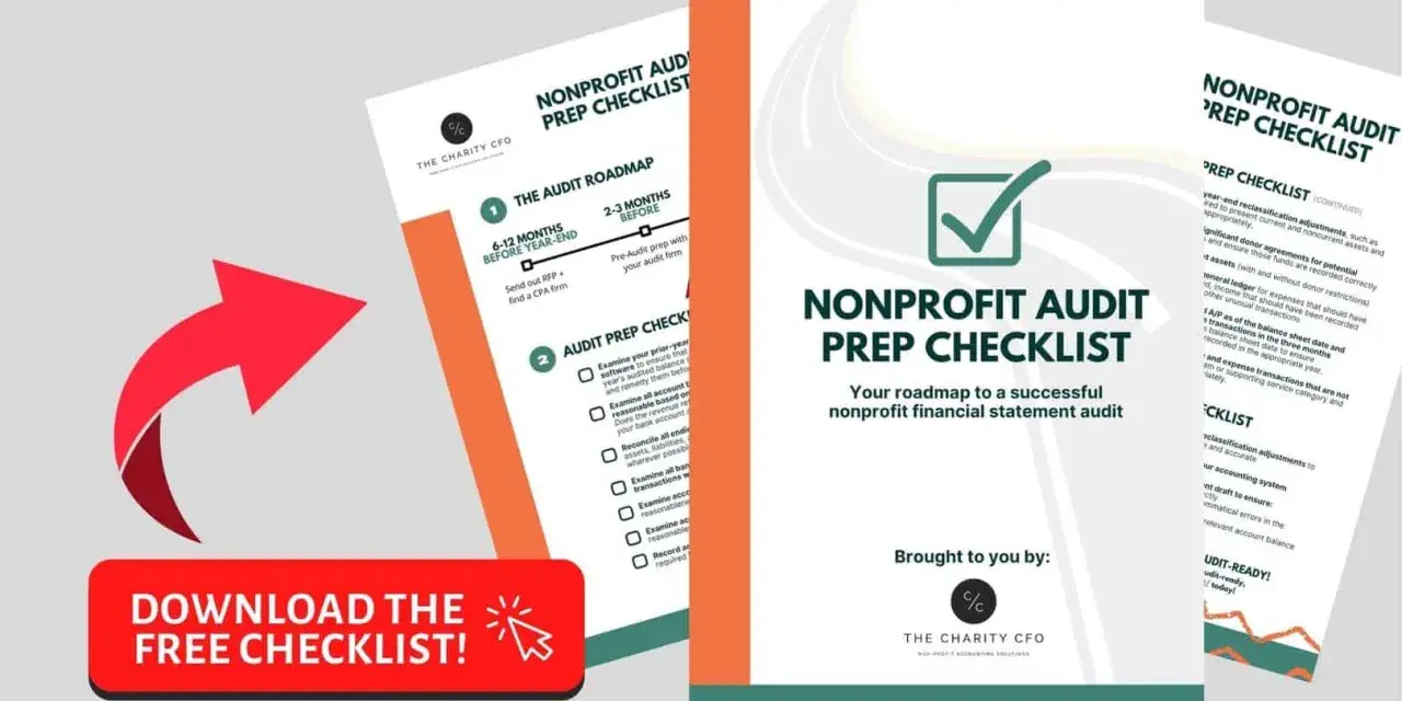 Nonprofit audit prep checklist, a roadmap to a successful audit, highlighting steps like finding nonprofit audit firms.