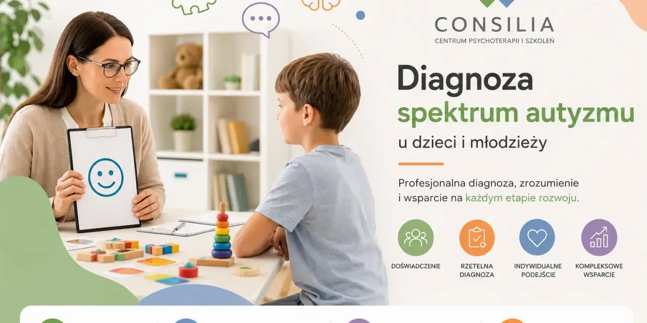 Profesjonalna diagnoza autyzmu u dzieci i młodzieży. Konsultacja psychologiczna, wsparcie i zrozumienie.