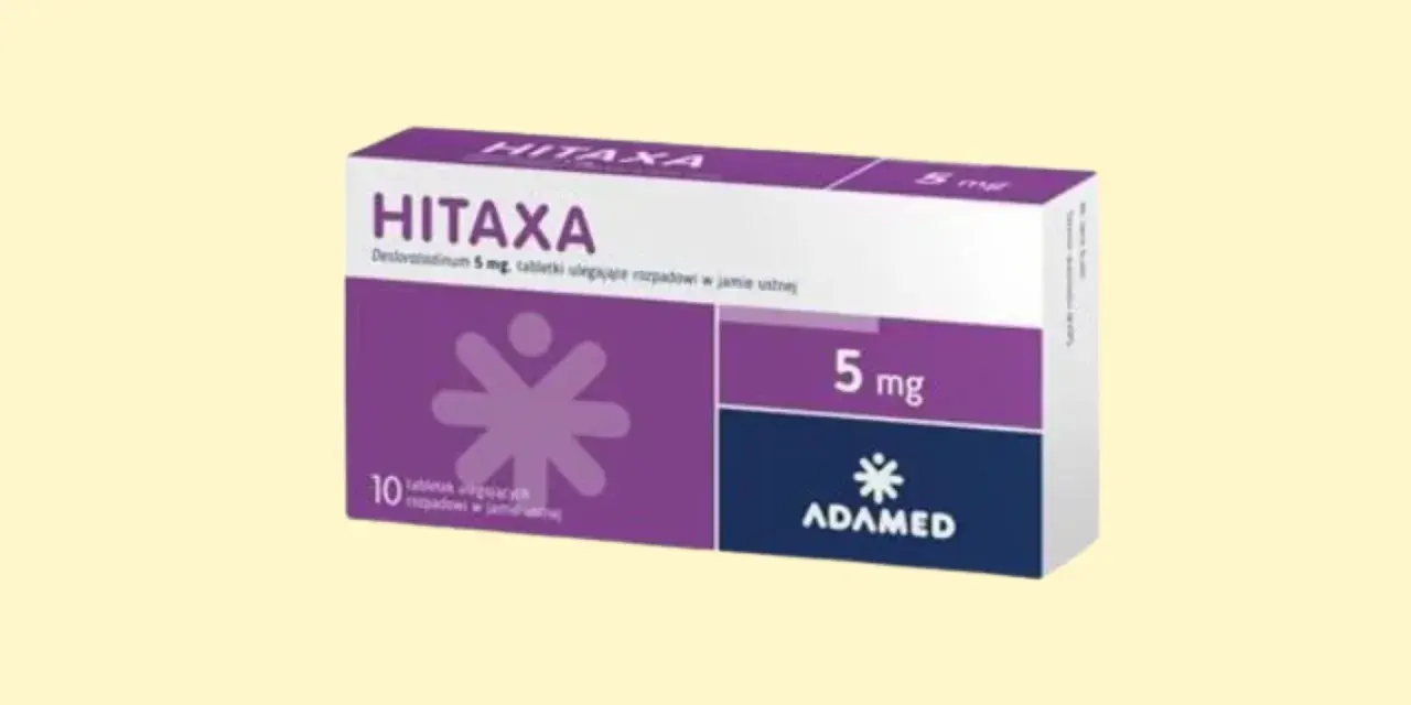 Hitaxa 5 mg to lek na alergię, który pomaga złagodzić objawy takie jak katar czy swędzenie.