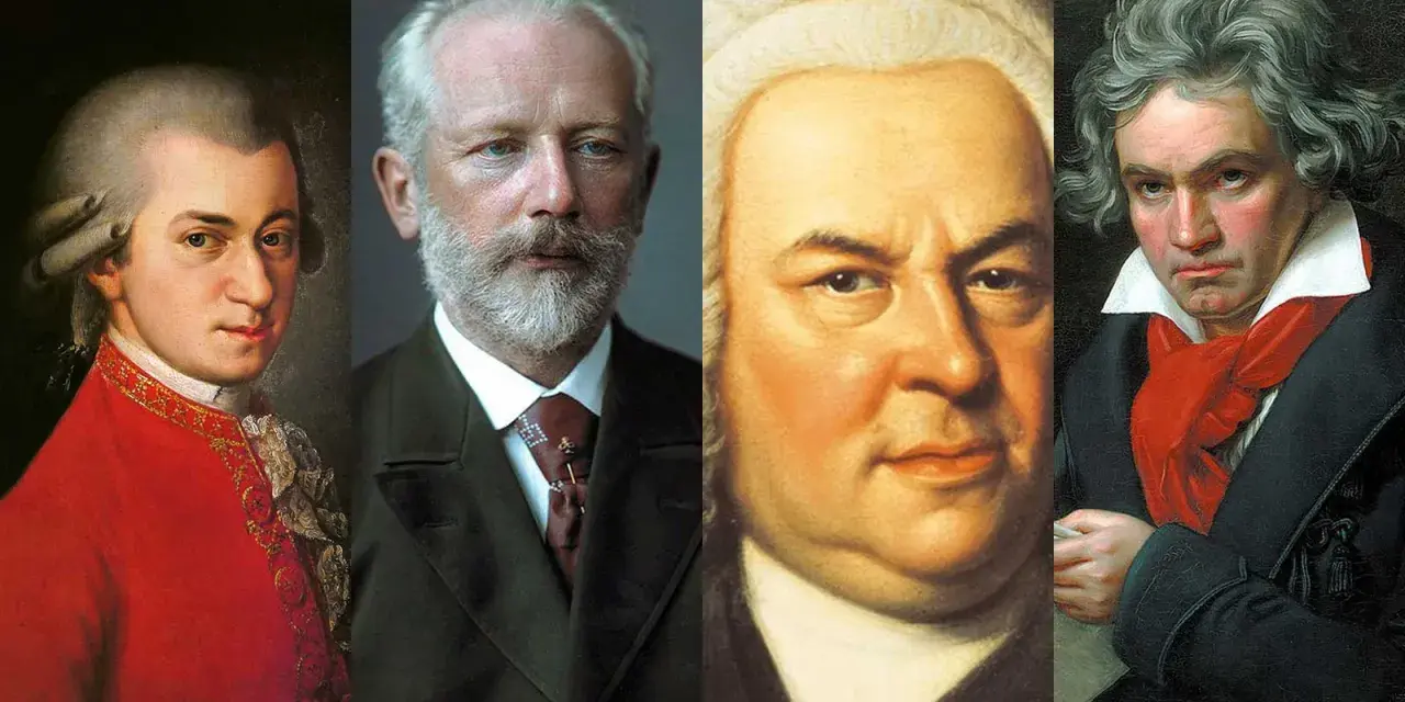 Mozart, Tschaikowsky, Bach und Beethoven – Meister der **most famous classical music**.
