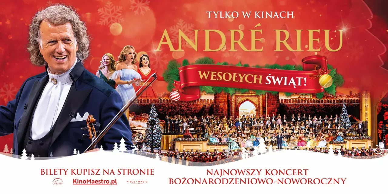 André Rieu w Polsce! Koncert bożonarodzeniowo-noworoczny z orkiestrą i chórem. Bilety na KinoMaestro.pl.