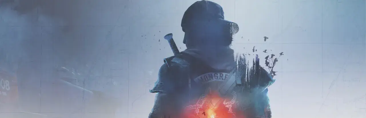 Un hombre con capucha y un bate en la espalda, rodeado de pájaros y un mapa. Los trofeos de Days Gone esperan.