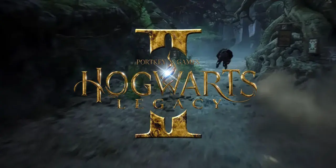 El logo de Hogwarts Legacy con un thestral corriendo en un bosque oscuro. ¿Será esto parte de un futuro hogwarts legacy dlc?