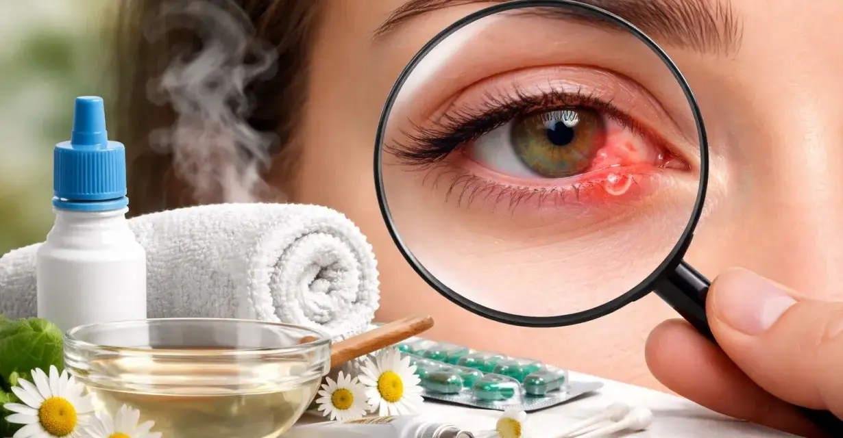 Occhio arrossato e infiammato, con un piccolo brufolo. Rimedi naturali e farmaci per il problema "olio nell'occhio cosa fare".
