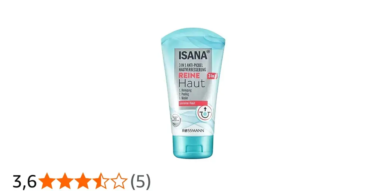 ISANA 3in1 Anti-Pickel Hautverbesserung: Reinigung, Peeling und Maske für unreine Haut. Ein effektives Peeling gegen Pickel.