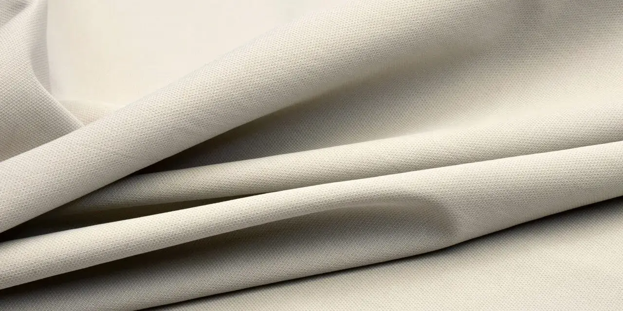 Beżowy, elastyczny materiał, który świetnie sprawdzi się w odzieży sportowej. Spandex co to? To właśnie ten materiał!