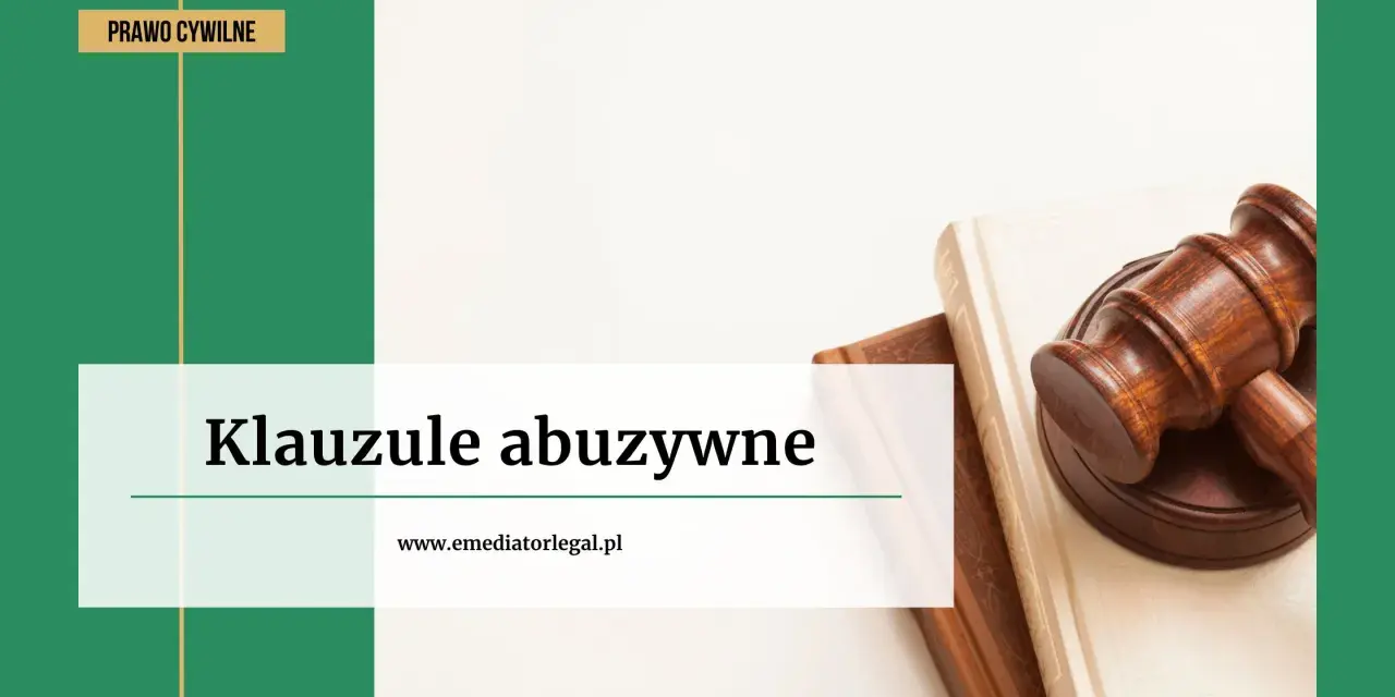 Prawo cywilne i klauzule abuzywne. Młotek sędziowski na księgach prawnych.