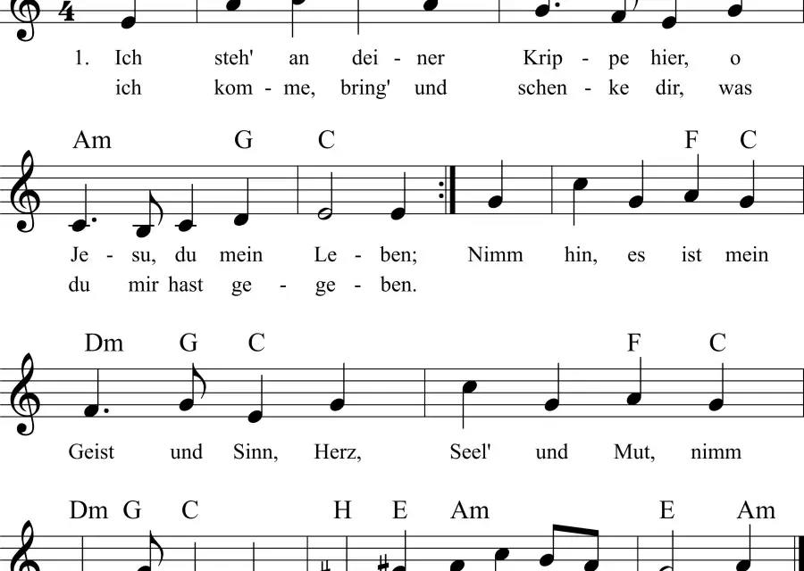 Ich steh an deiner Krippen hier: Bachs Vertonung & Text