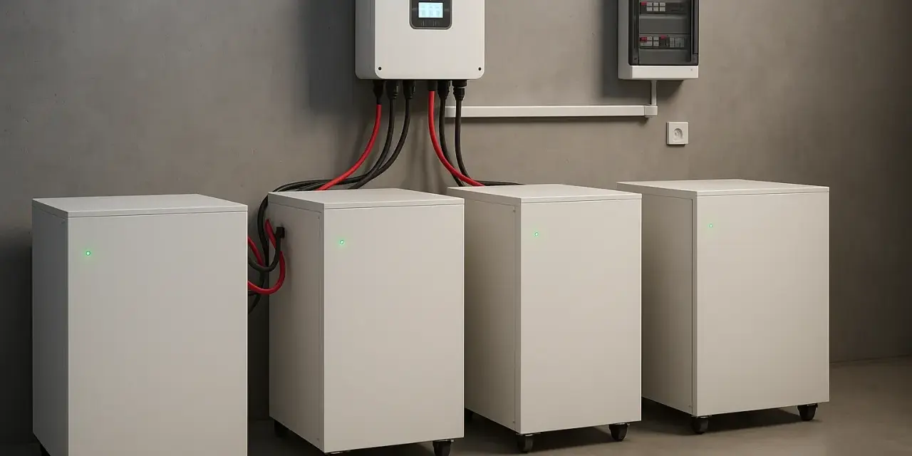 Nowoczesny magazyn energii z falownikiem i akumulatorami. Sprawdź aktualną magazyn energii cenę i zacznij oszczędzać.