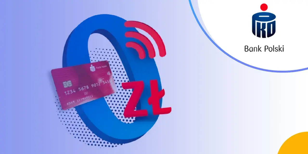 Karta PKO BP 500+ z symbolem złotówki i sygnałem Wi-Fi.