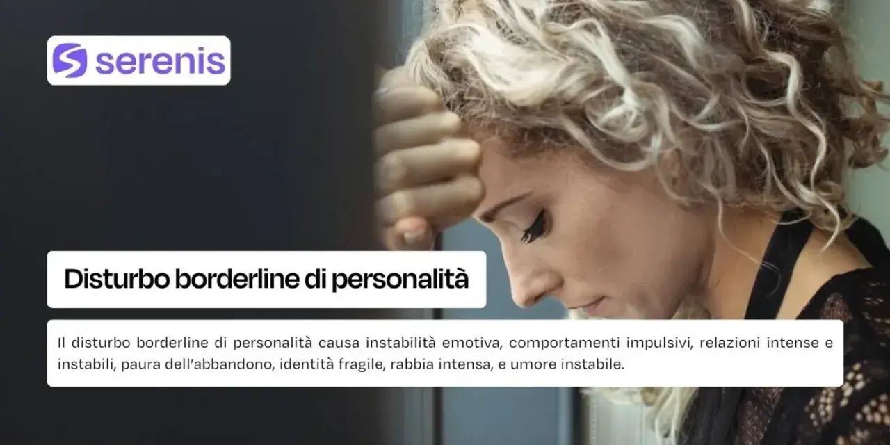 Donna con la testa appoggiata, simbolo di un test sul disturbo borderline di personalità. Descrive instabilità emotiva e paura dell'abbandono.