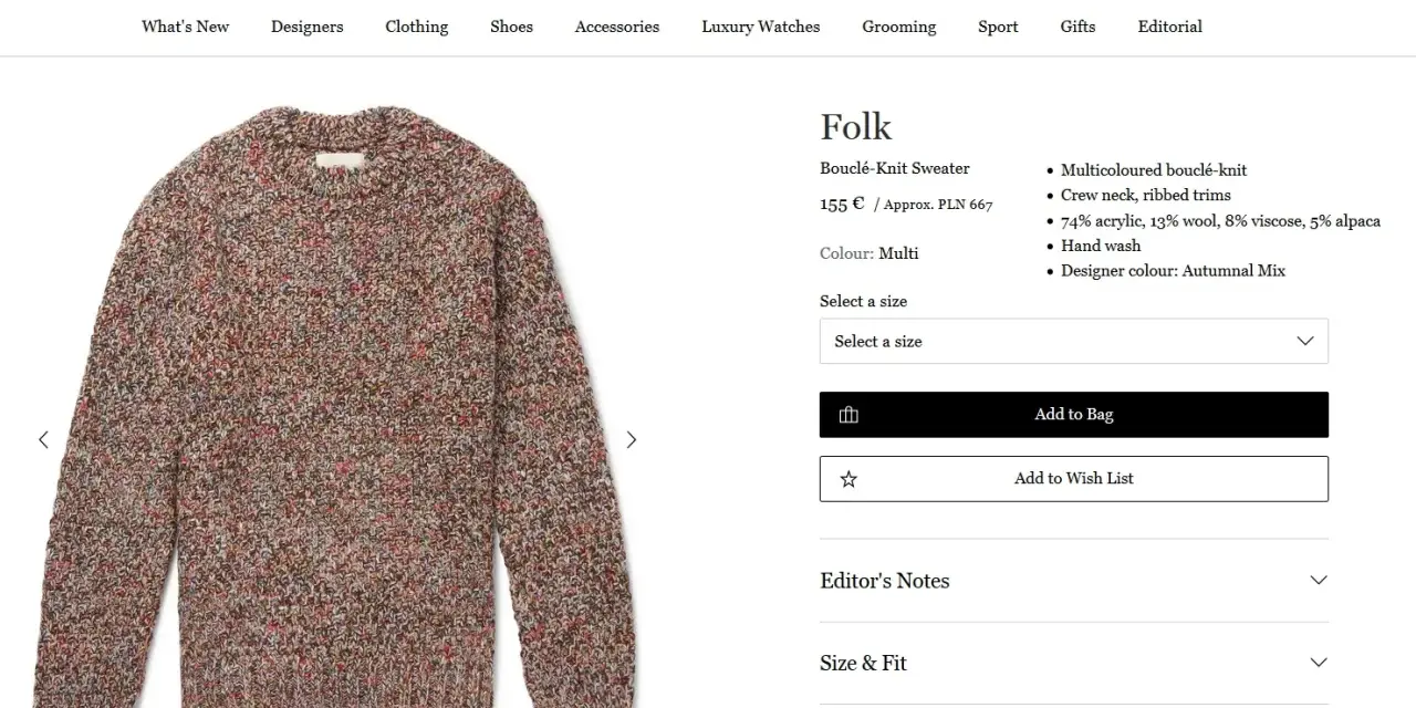 Wielokolorowy sweter Folk z mieszanki materiałów, w tym 74% akryl, z okrągłym dekoltem i prążkowanymi ściągaczami. Idealny na jesień.