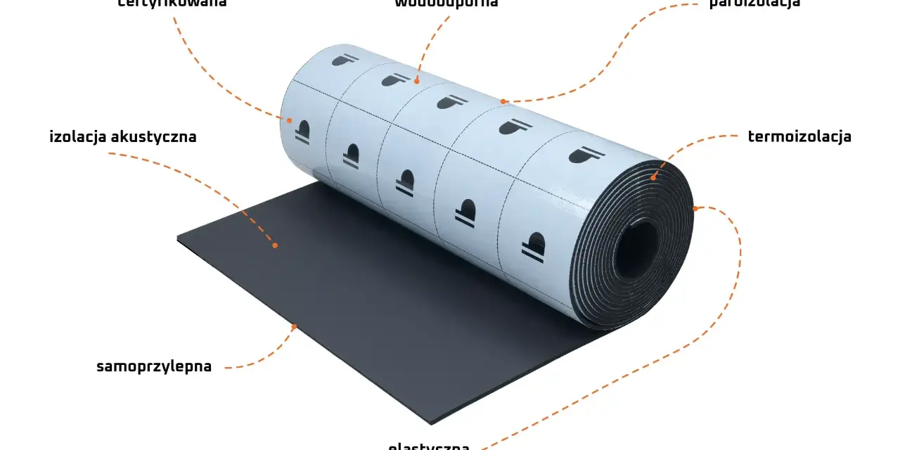 Rolka materiału izolacyjnego: wodoodporna, paroszczelna, termoizolacyjna, akustyczna, samoprzylepna i elastyczna. To produkt, który nie disprobit.