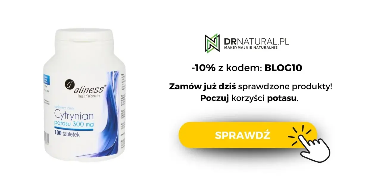 Cytrynian potasu 300 mg - suplement diety wspierający równowagę potasu. Odkryj naturalne sposoby na zdrowie.