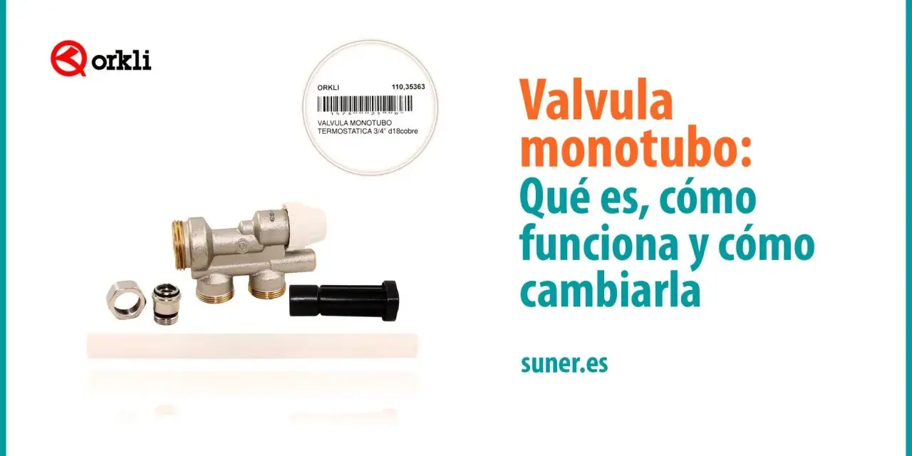 Válvula monotubo Orkli: aprende su funcionamiento y cómo cambiarla. Incluye la válvula y accesorios.
