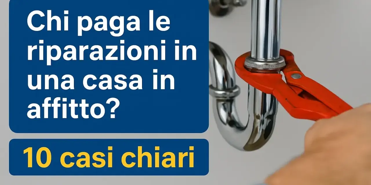 Chi paga le riparazioni in affitto? La revisione caldaia a chi spetta? 10 casi chiari.