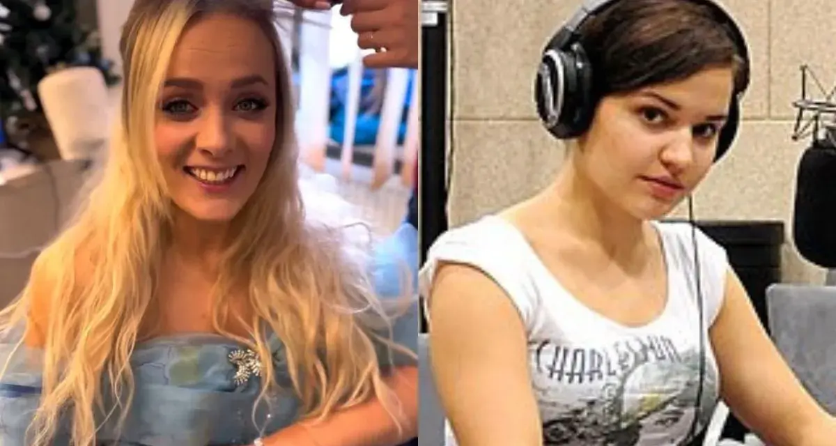 Ola Radwan, znana z "Jaka to melodia?", w dwóch odsłonach: przygotowania do występu i w studiu nagraniowym.