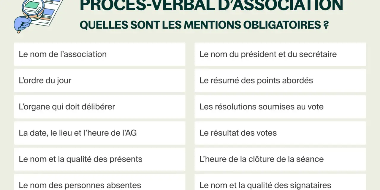 Procès-verbal d'association : mentions obligatoires. Un modèle gratuit pour la dissolution d'une association.