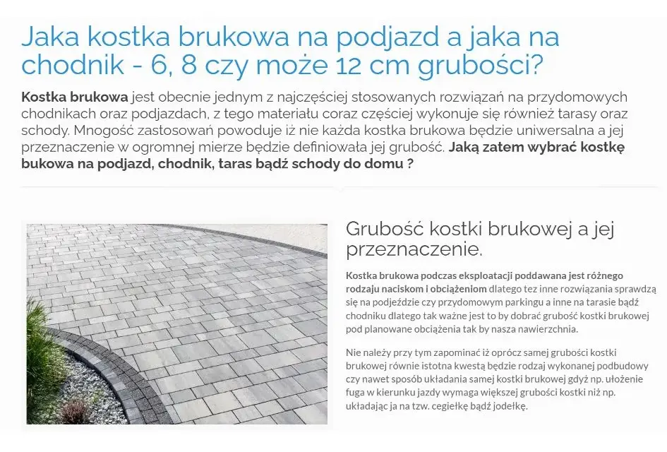 Jakiej grubości kostka na podjazd? Uniknij kosztownych błędów