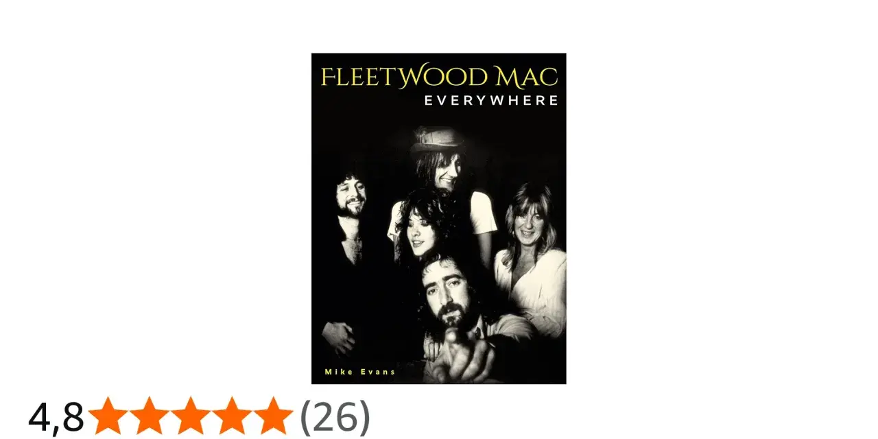 Okładka albumu Fleetwood Mac "Everywhere" z wizerunkiem zespołu. Doskonałe utwory tej legendy rocka.