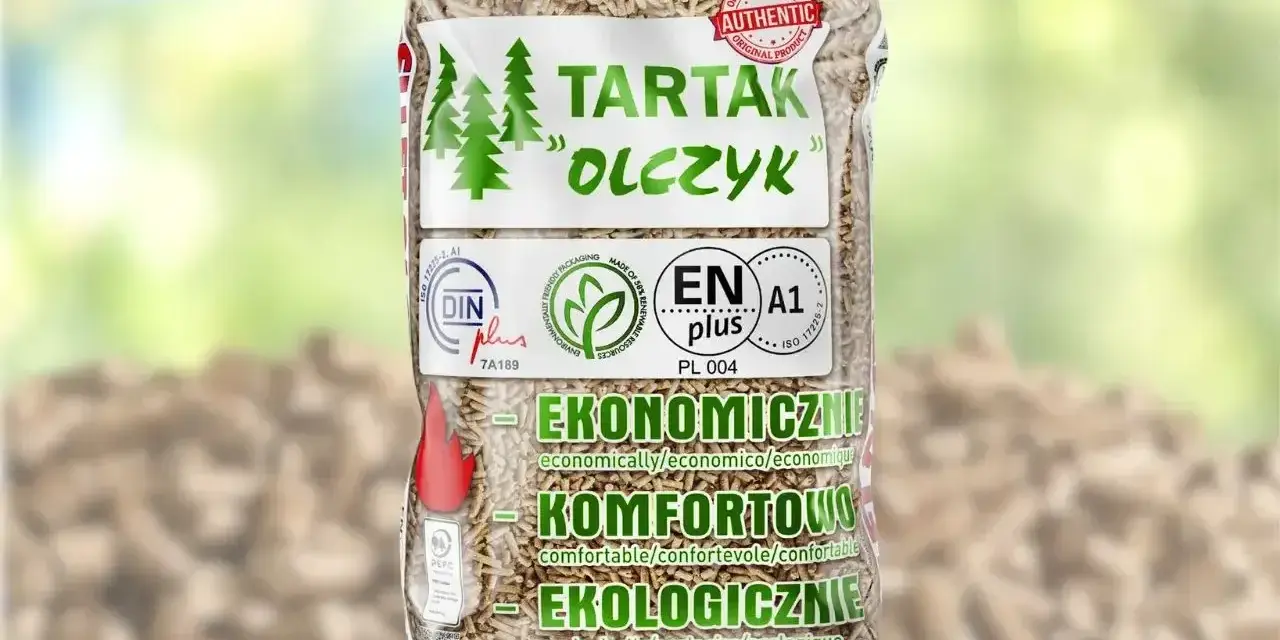 Worek z pelletem drzewnym "Tartak Olczyk". Sprawdź aktualna cena pelletu, by ogrzać dom ekonomicznie, komfortowo i ekologicznie.