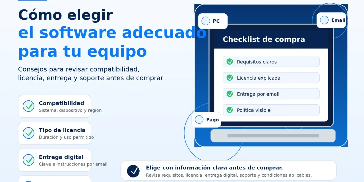 Guía para elegir el **software** **sii** adecuado: revisa compatibilidad, licencia, entrega y soporte. Checklist de compra con requisitos claros, licencia explicada y entrega por email.