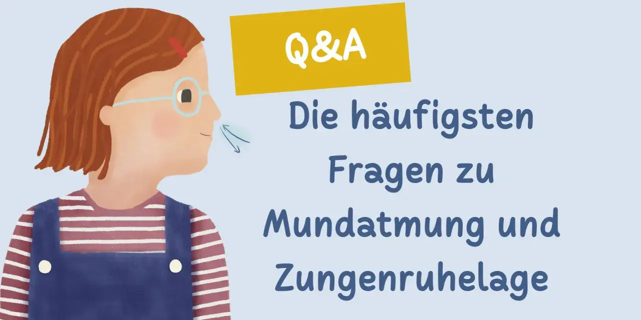 Q&A: Häufige Fragen zu Mundatmung und Zungenruhelage. Ein Mädchen atmet durch den Mund.